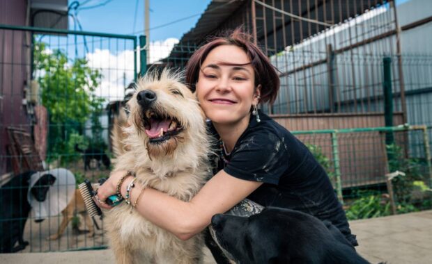 Woman Adopting Fairfax Dog