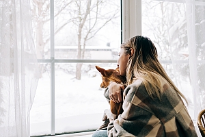 Northern VA overnight pet sitter with dog 