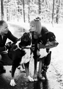 Local Paw Pals sitter Jennifer with her pups