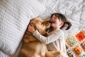 Child and Dog