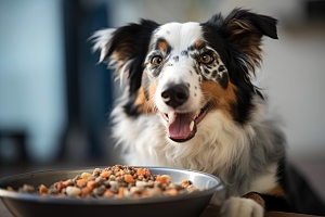 Shepard with Food Bowl