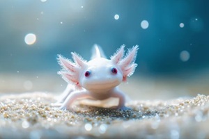 exotic pet axolotls in fish tank in Northern VA
